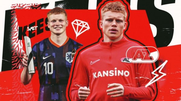 AS: Real Madrid đang chú ý tới tiền vệ 19 tuổi Keith Smit của AZ Alkmaar