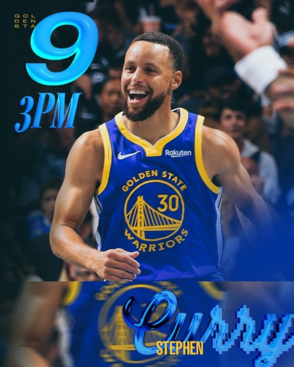 Lãnh thổ tuyệt đối! Curry có hơn 9 quả ba điểm trong một trận đấu, 47 lần trong sự nghiệp, gấp 2 lần so với vị trí thứ 2 đến thứ 5 cộng lại.